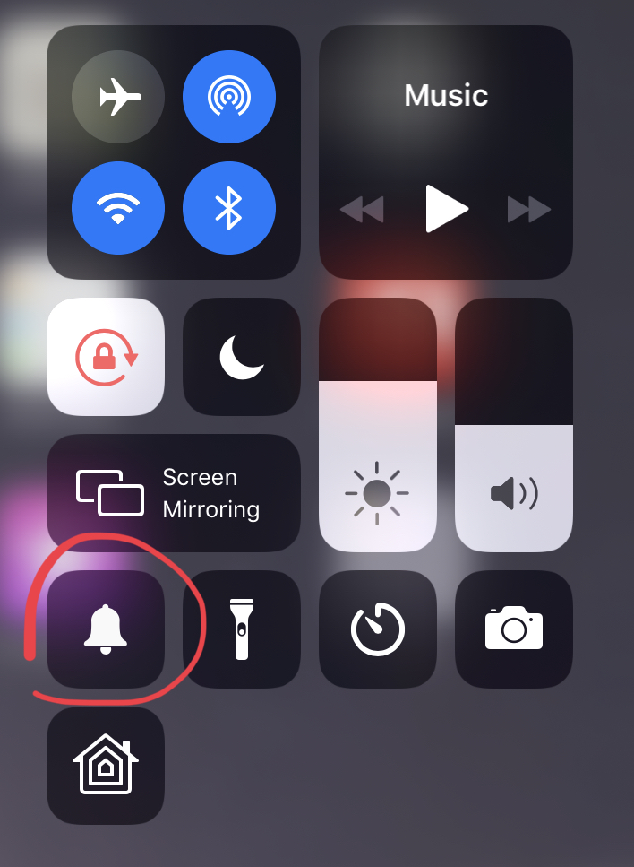 iOS Control Center